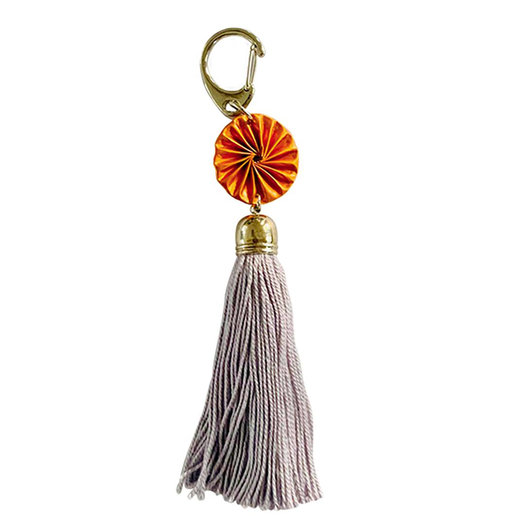 Upcycled Bag Charm – Gray 2