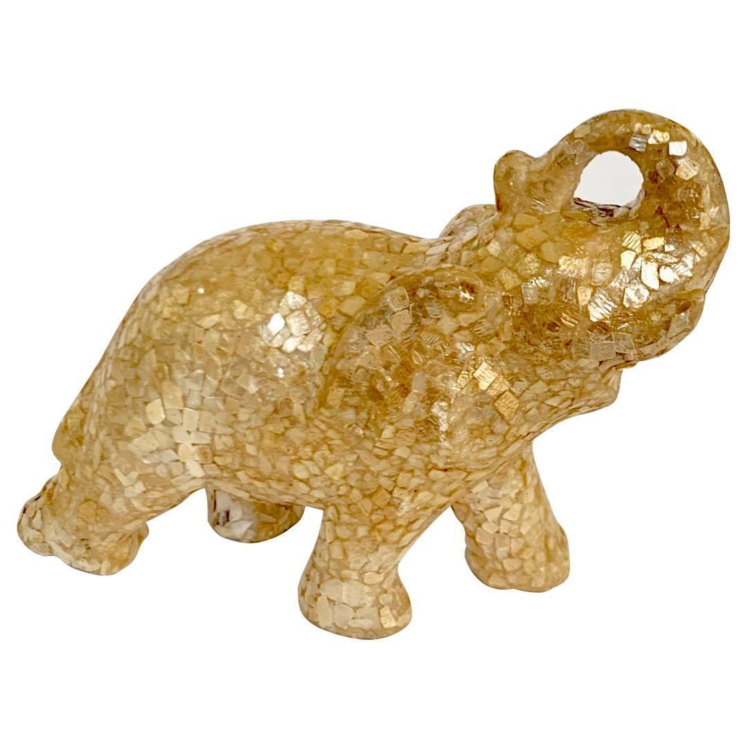 Decorative Mosaic Elephant – Capiz Shell
