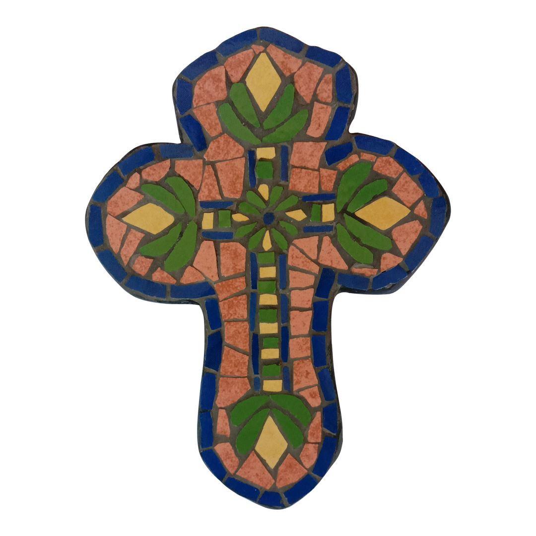 Soft-Edged Medium Mosaic Cross – Gothic Multicolor