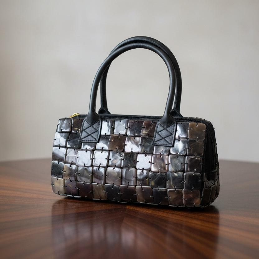Black Shell Sqaure Handbag