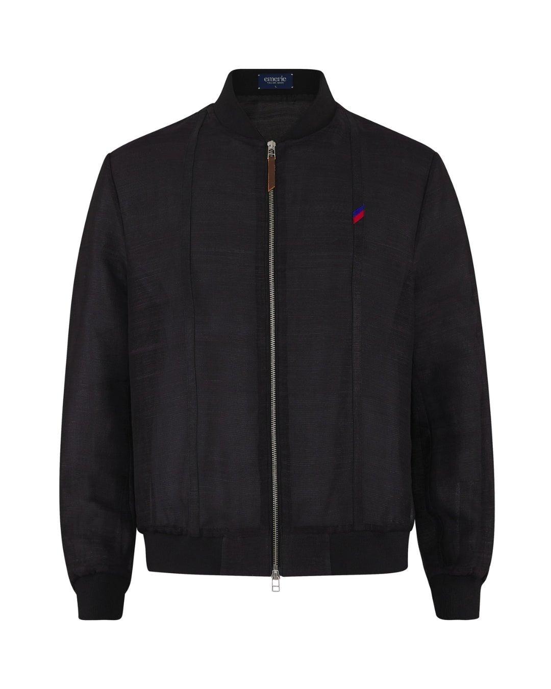 Catalino Barong Jacket in Piña Shifu, black