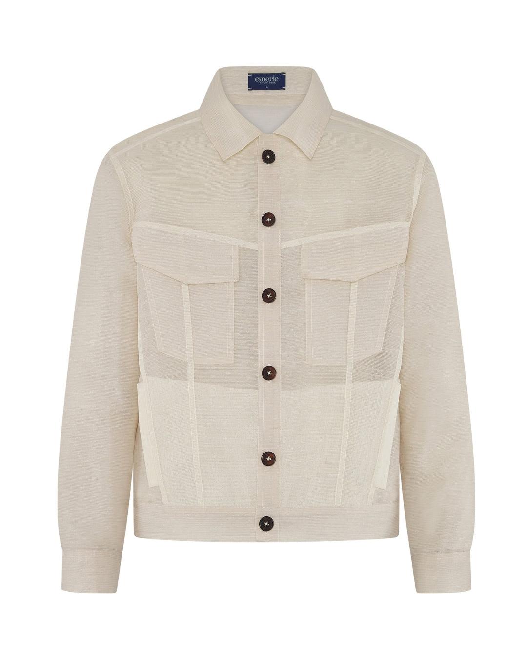 Fernando Barong Jacket in Piña Shifu, natural