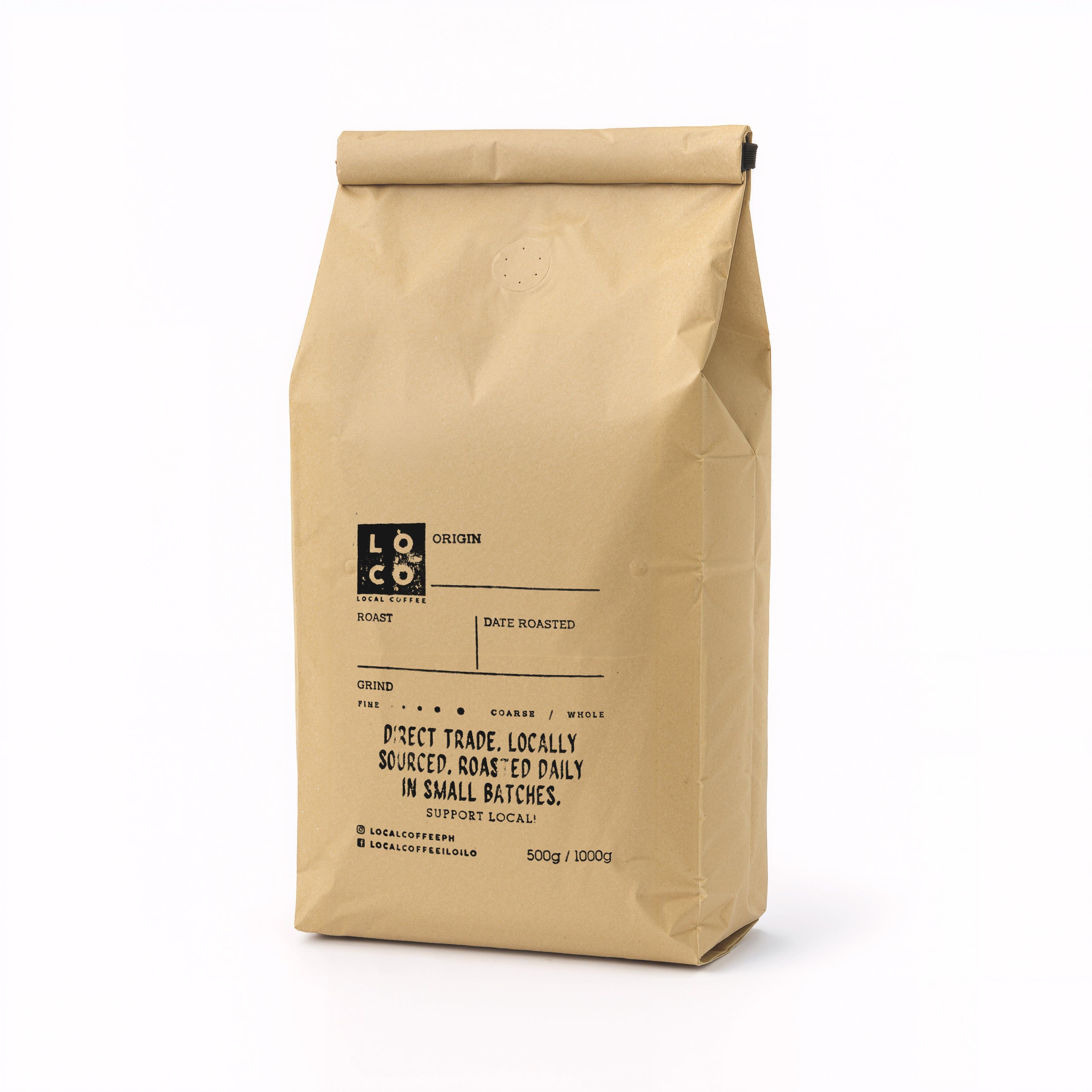 LoCo Local Coffee – Iloilo Native Roasted Coffee Beans | 100% Philippine Robusta | 1kg