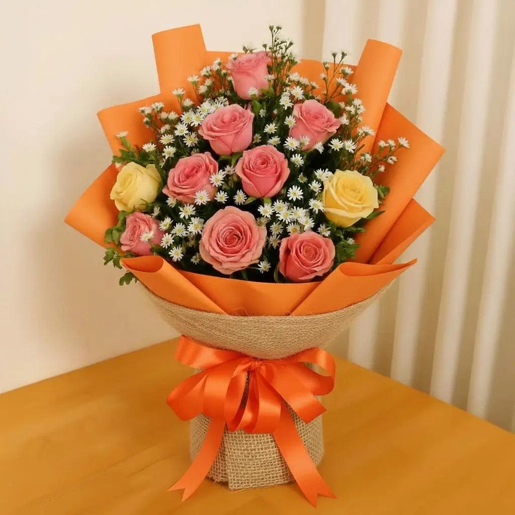 Peaches and Cream Bouquet