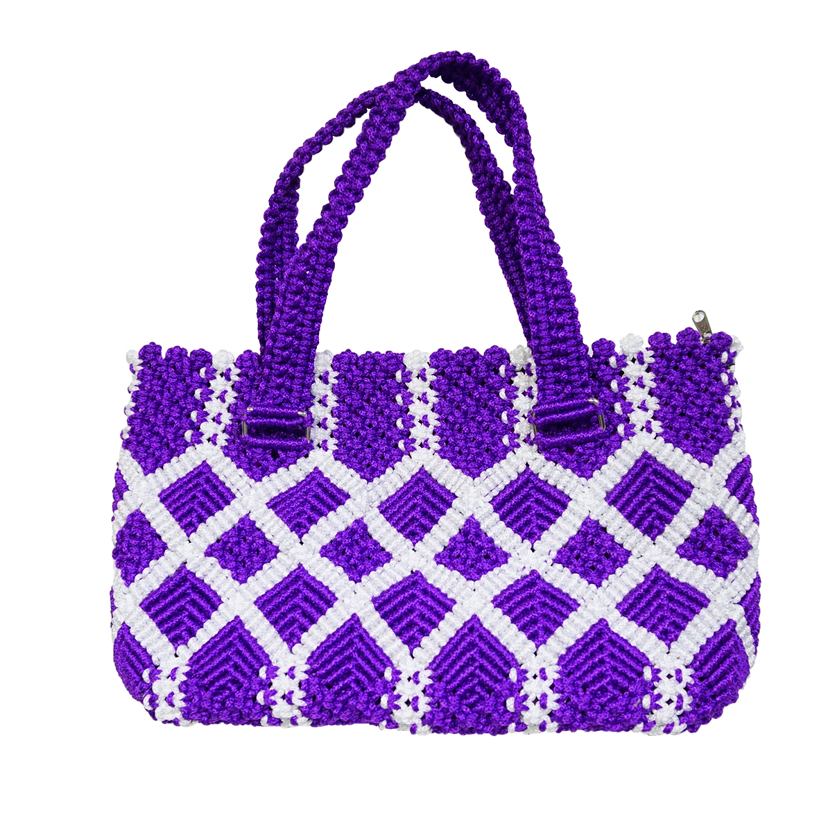 Macrame Bag – Purple (Medium)
