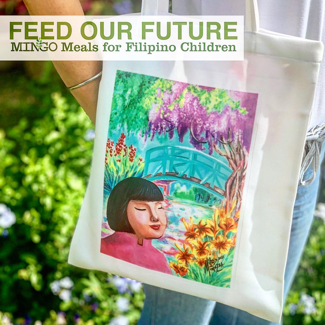 Art with Heart Tote by Mitos Moñozca – “Grace’s Garden”