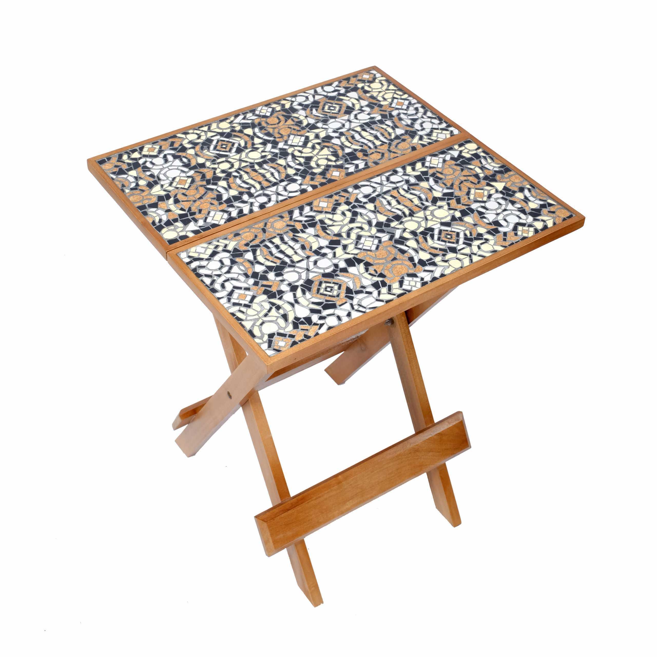 Datu Mosaic Folding Table – Square
