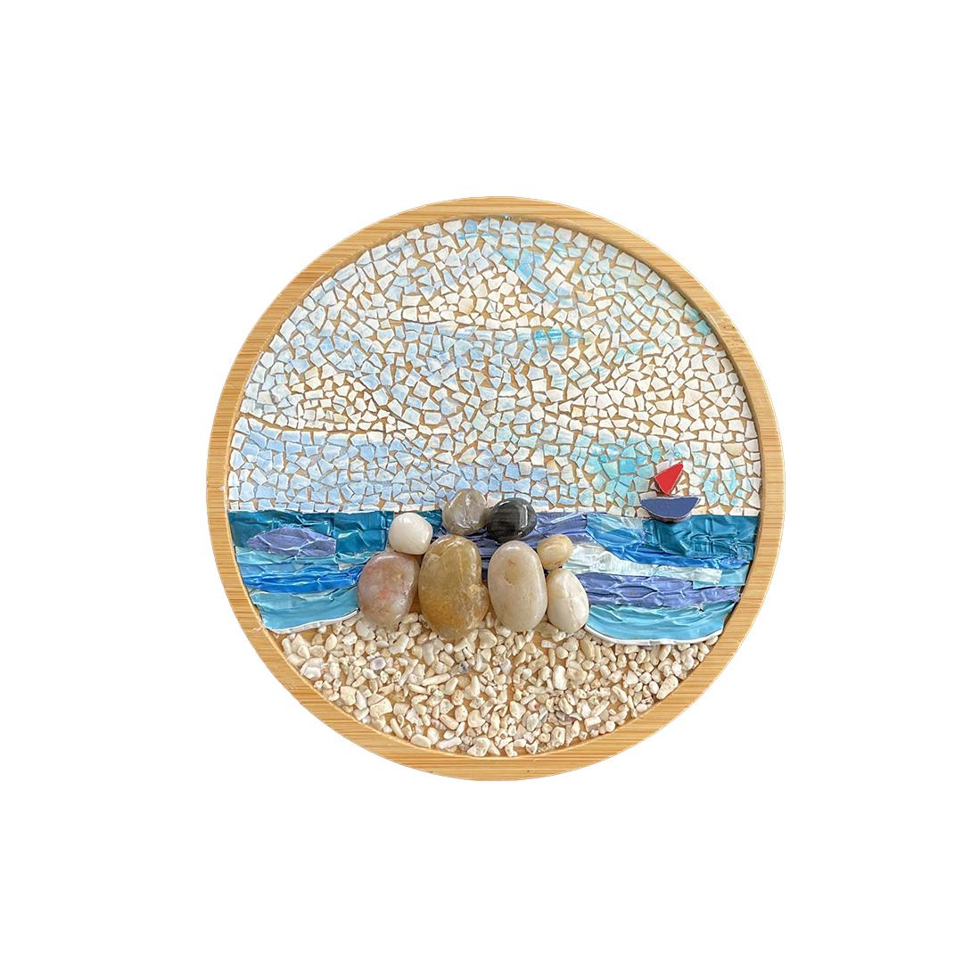 “Family at the Beach” Mosaic Artwork