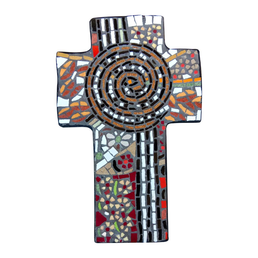 Large Mosaic Cross – Batik – B