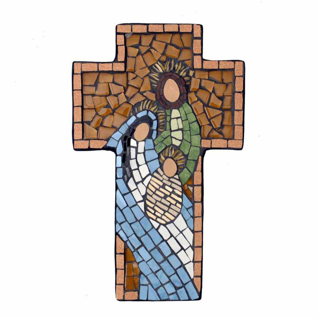 Large Mosaic Cross – Nativity (Brown 1)