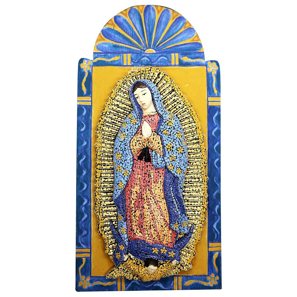 Our Lady of Guadalupe Eggshell Mosaic on wood