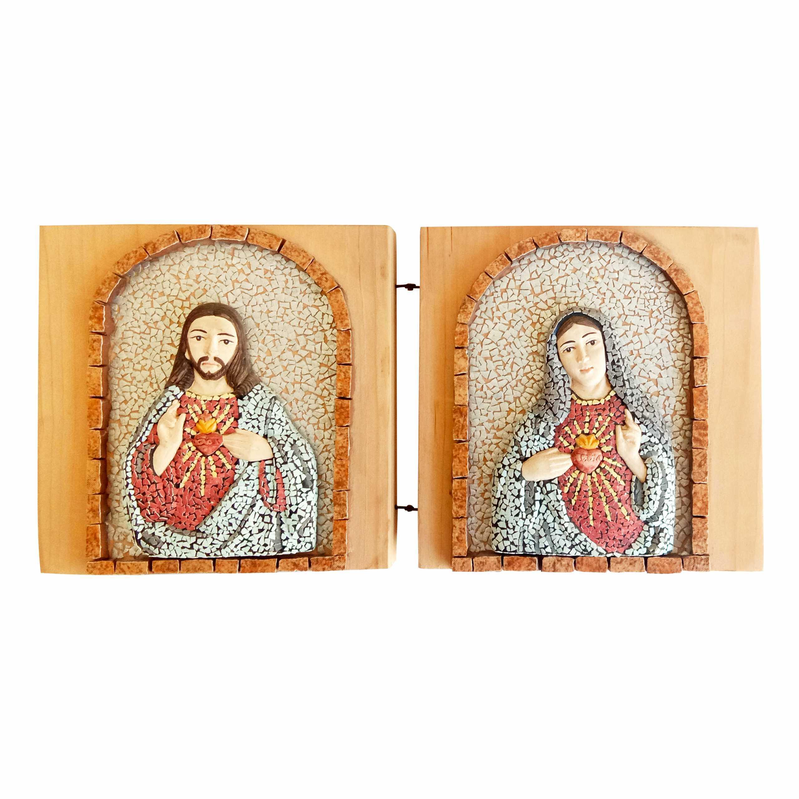 Twin Hearts Booklet in Eggshell Mosaic
