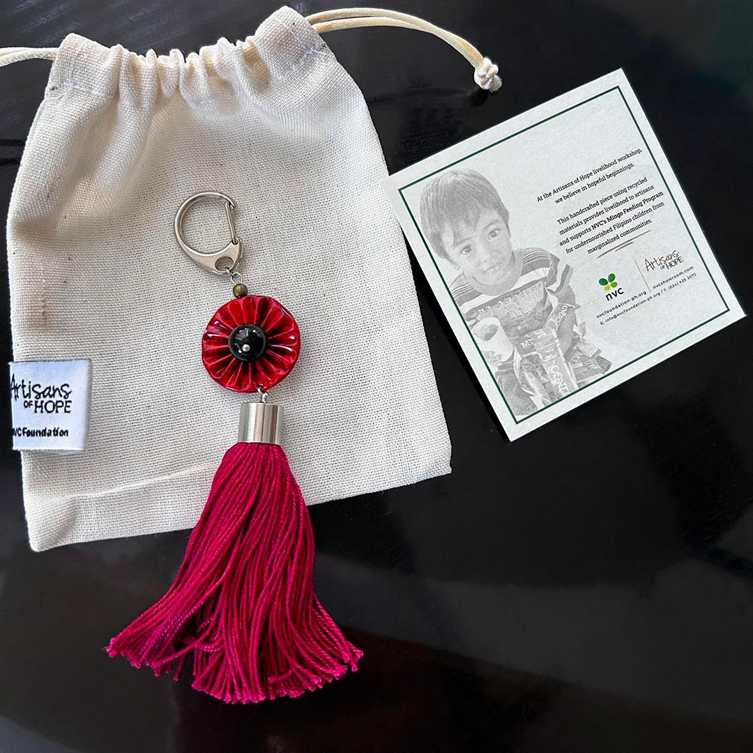 Upcycled Bag Charm – C