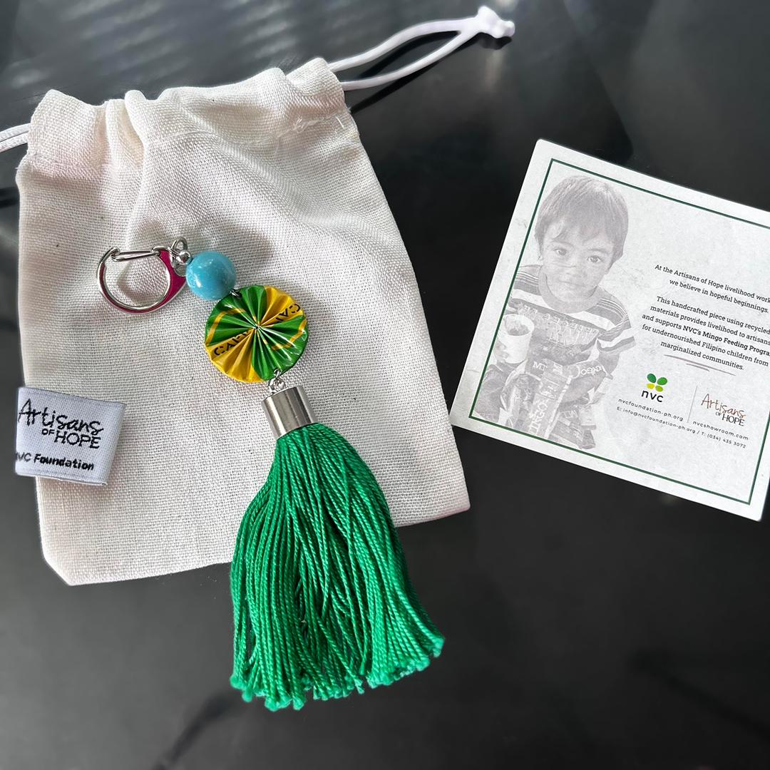 Upcycled Bag Charm – W