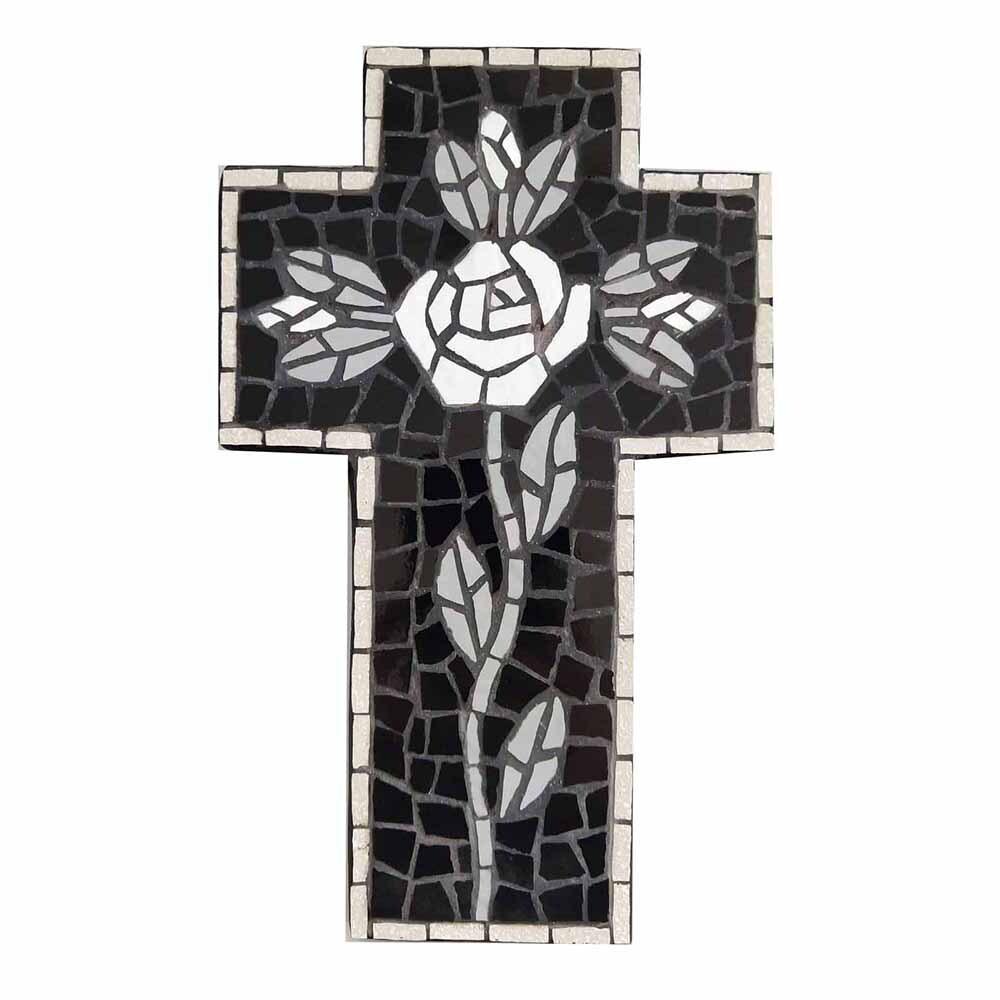 Large Mosaic Cross – Floral 5