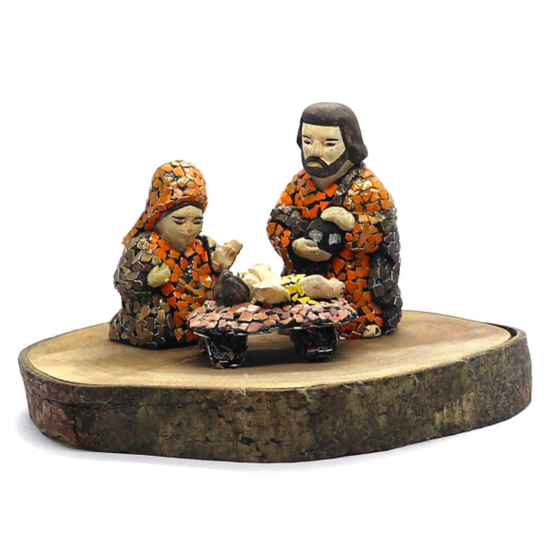 Nativity on Natural Wood – B