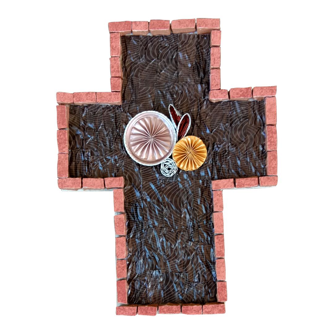 Medium Mosaic Cross – Flower Coffee Capsules (B)