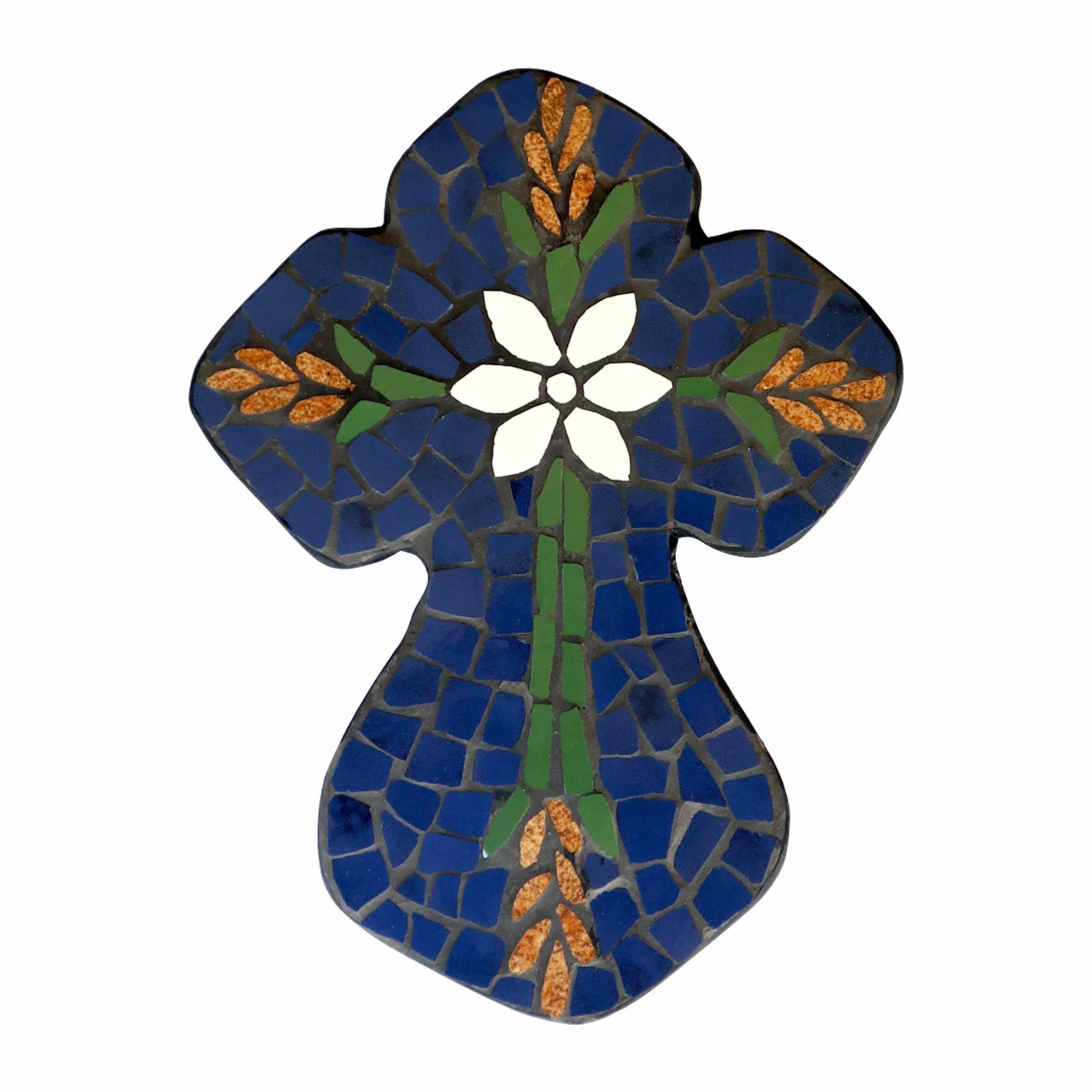 Soft-Edged Large Mosaic Cross – Floral B