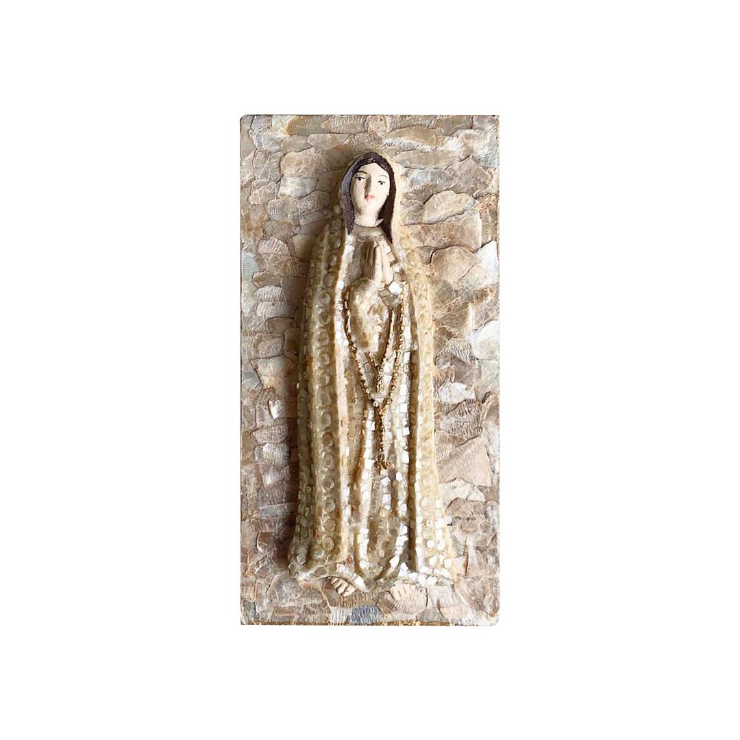 Mama Mary Capiz Shell Mosaic