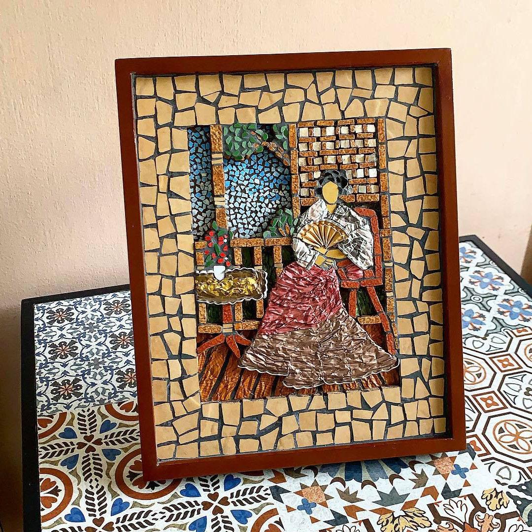 Abanico Collection Mosaic Artwork – K