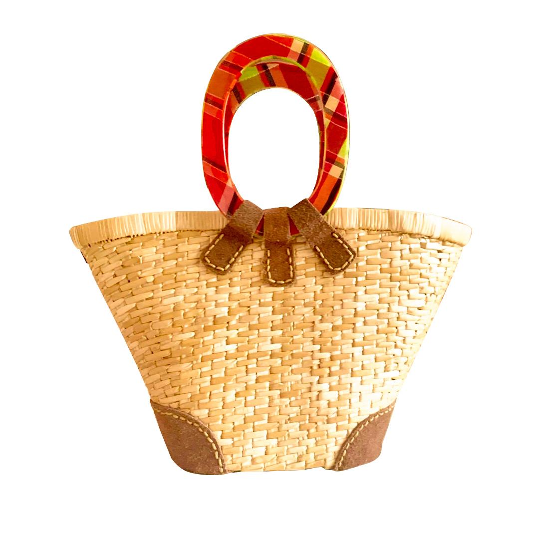 Kiculo – Pandan Bag with Lamindated Handle