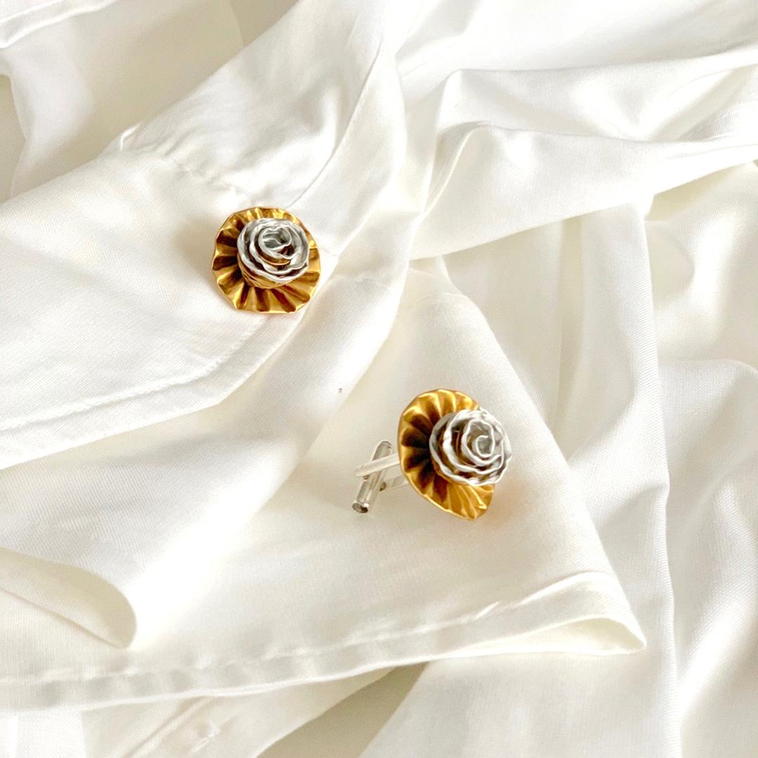 Upcycled Cufflinks (Women’s) – Gold