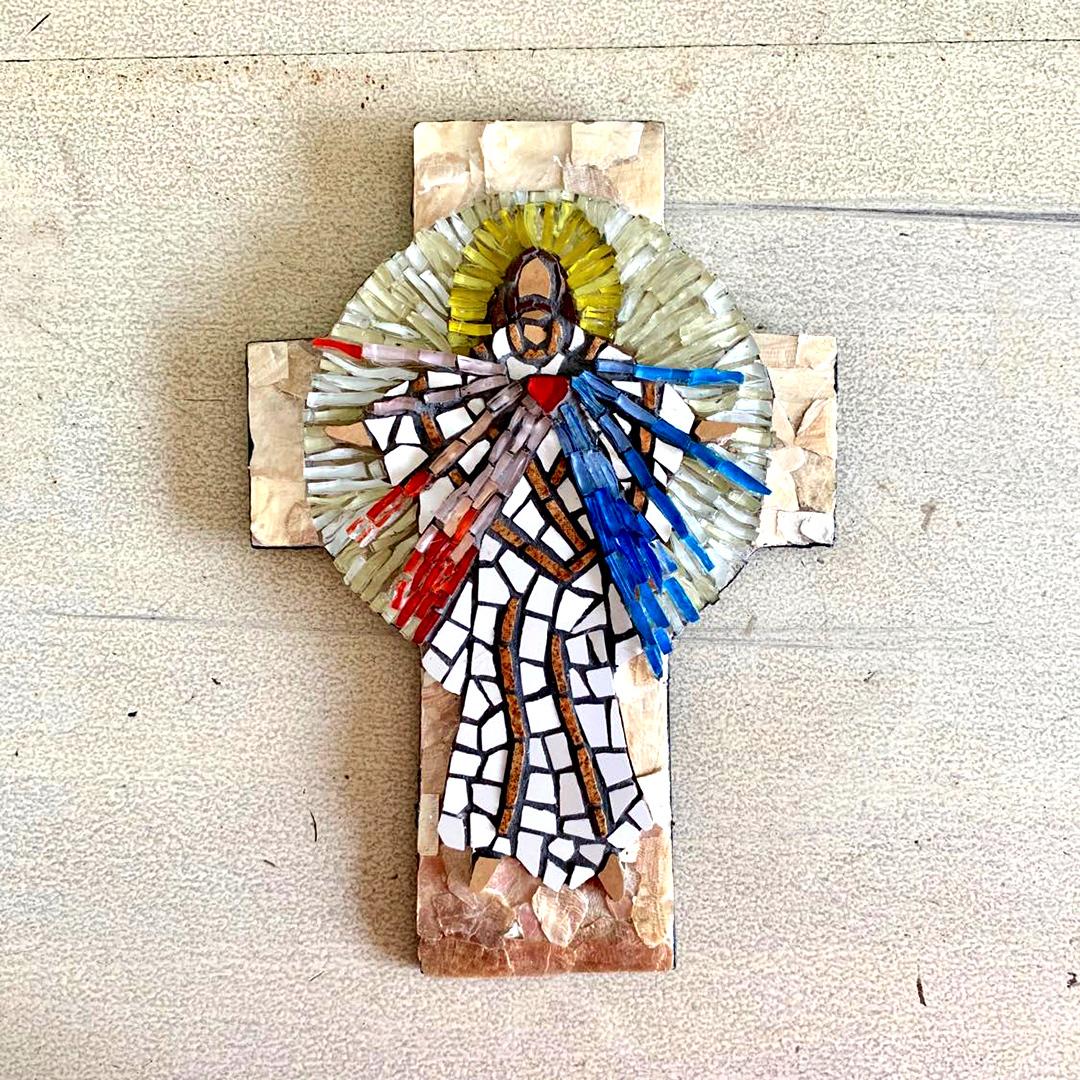 Divine Mercy Mosaic Cross