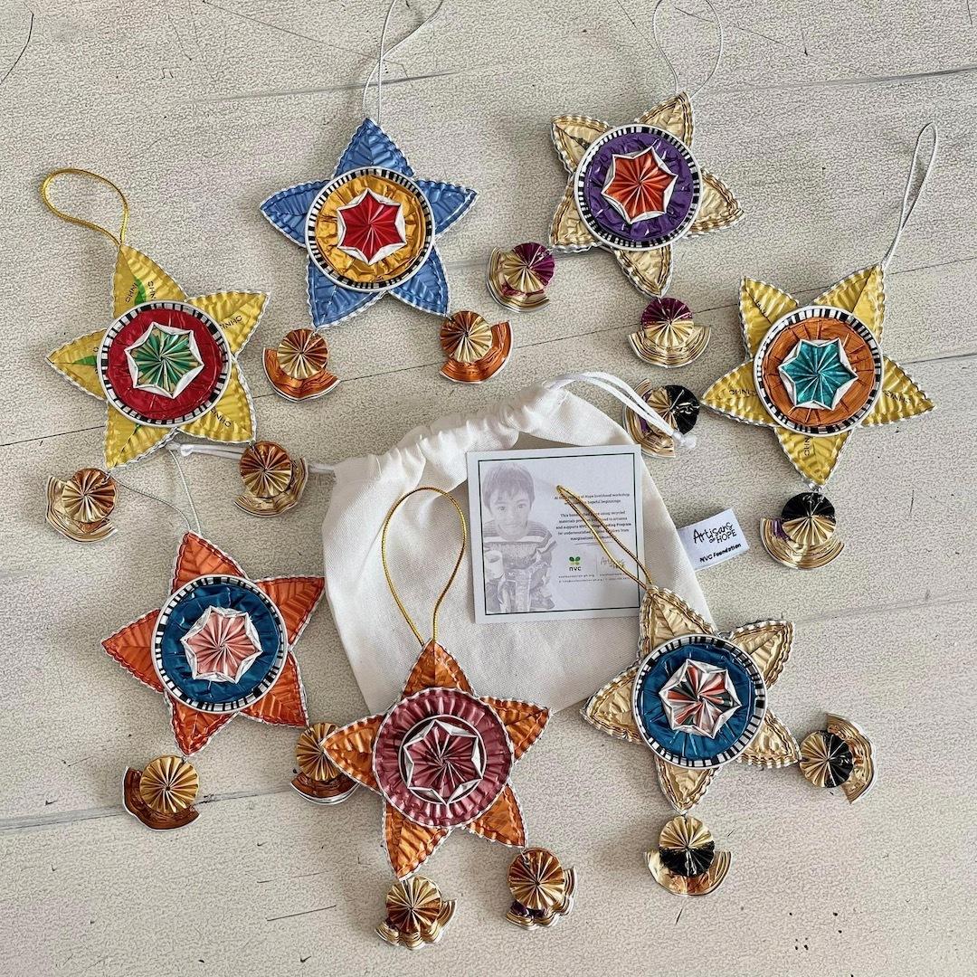 Assorted Upcycled Parol in Gift Pouch
