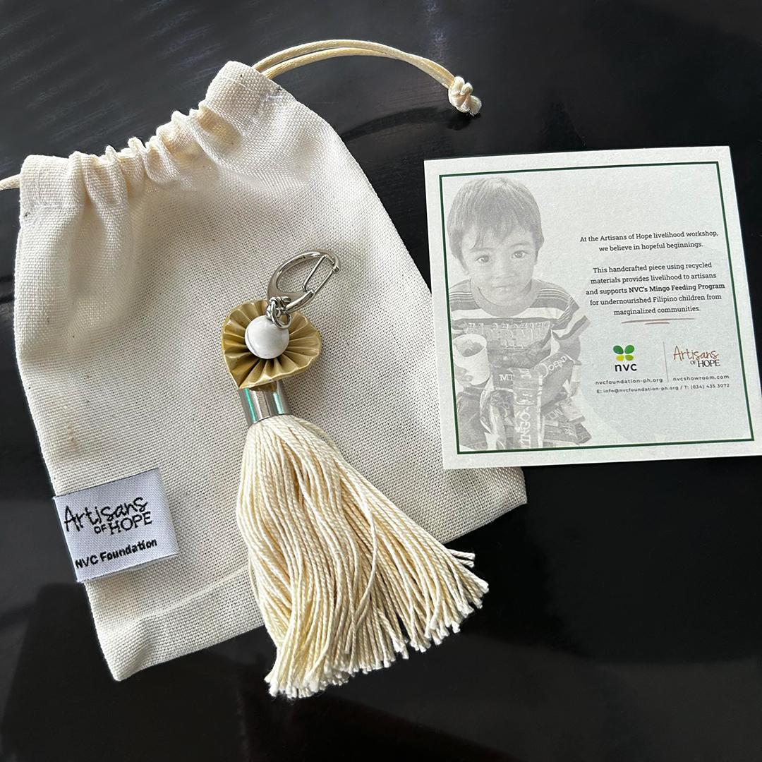 Upcycled Bag Charm – F