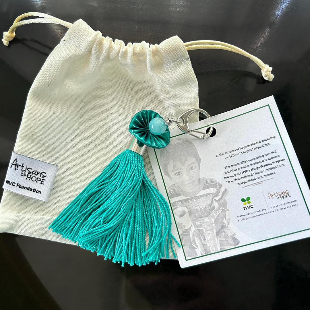 Upcycled Bag Charm – E