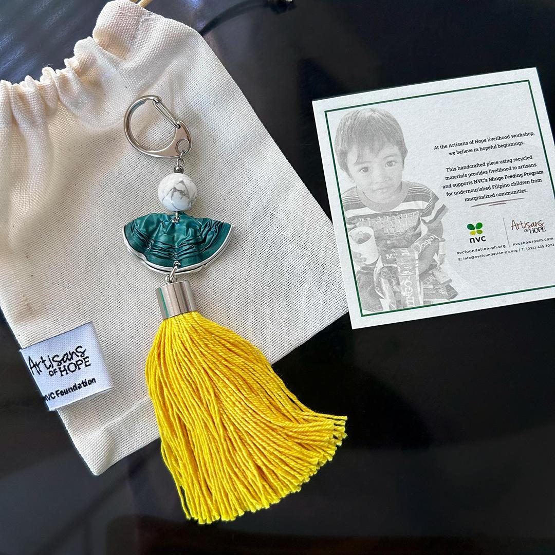 Upcycled Bag Charm – H