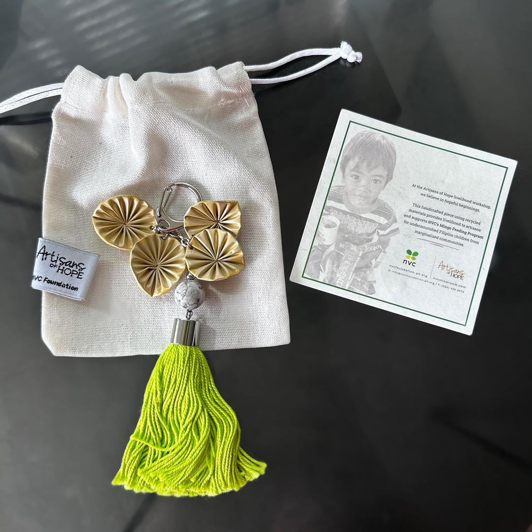 Upcycled Bag Charm – V