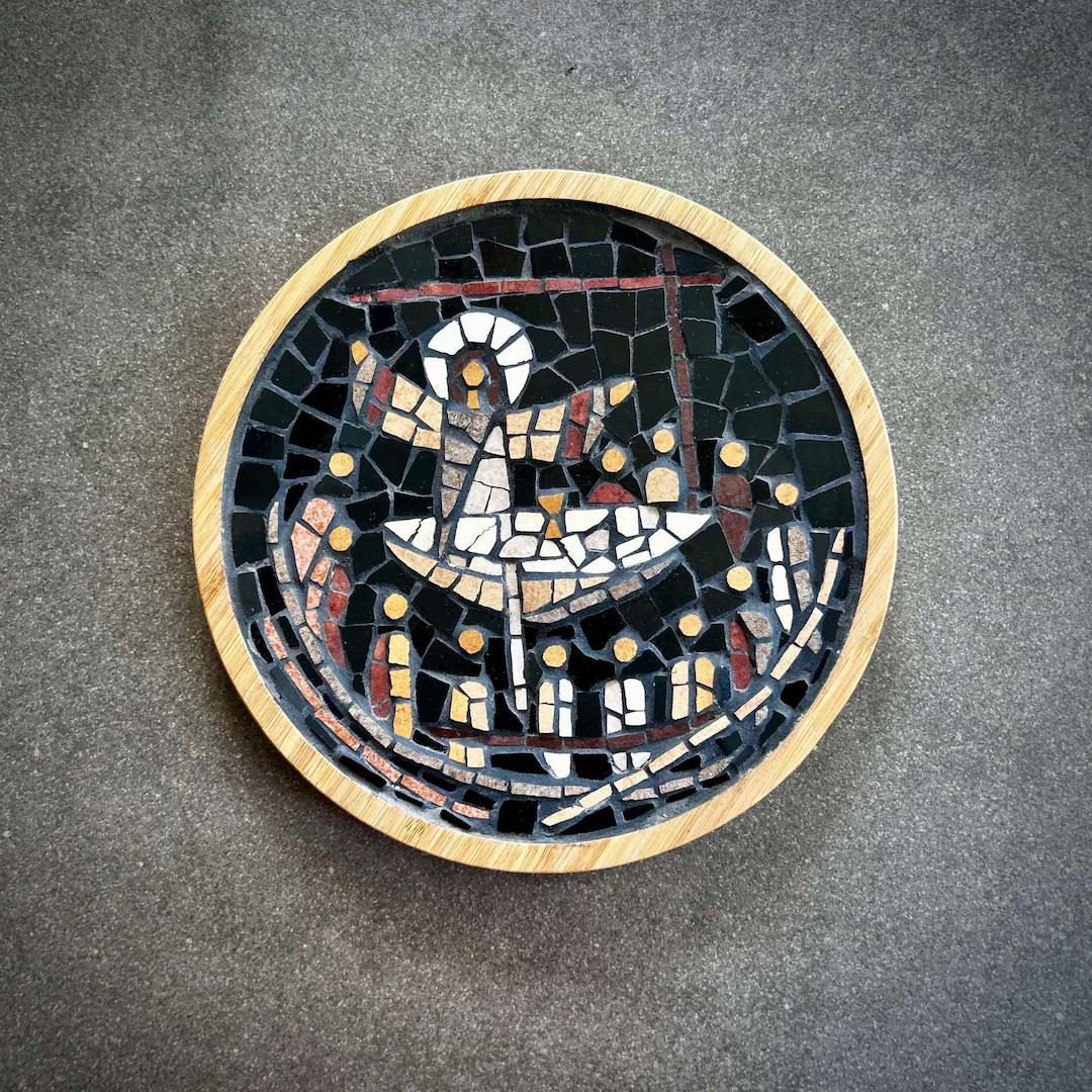 Last Supper Round Mosaic – Neutral